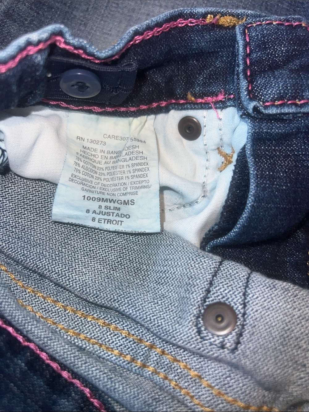 Wrangler Kids Blue Faded Straight Jeans - Picture 3 of 3